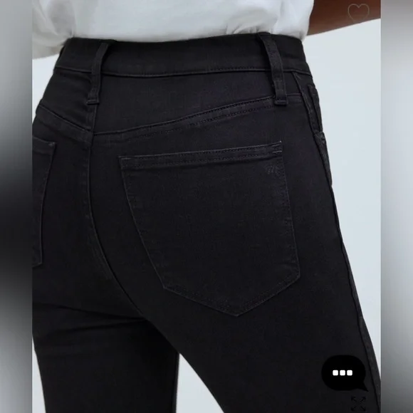 Madewell 10” High Rise Skinny Black Jeans - Picture 6 of 9